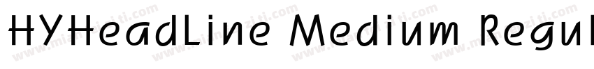 HYHeadLine Medium Regular字体转换
